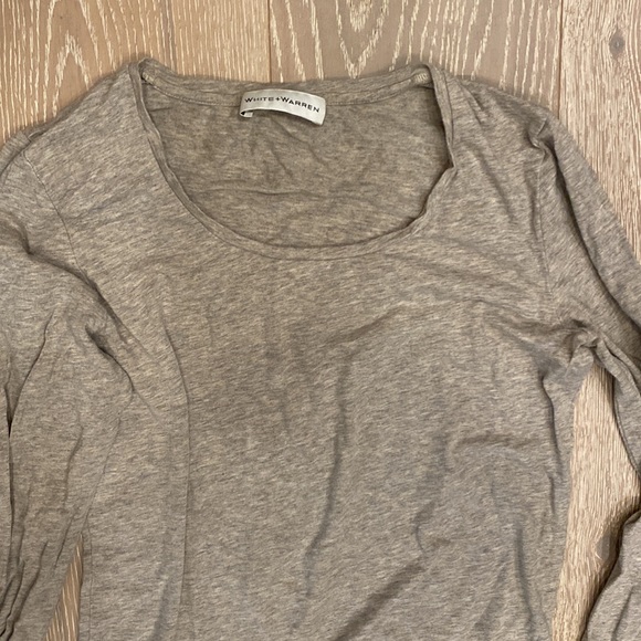 White and Warren Neutral long sleeve top two - Picture 5 of 8